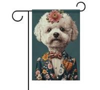 Poster bichon frisé en costume _ Portrait de bichon frisé _ Peinture à l'huile de bichon frisé _ Affiche de corps humain tête d'animal _ Poster amusant de chien _ Art mural pour animal de compagnie