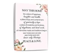poster Blessing for Your Home - May This Home Be a Place of Happiness Wall Print, Thoughtful Housewarming Present(Unframed,16x24inch(40x60cm))