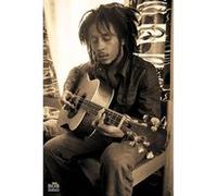 Poster Bob Marley avec sa guit + 1 Powerstrips©, tesa adh‚sifs double face-20pcs G