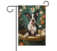 Poster Bull Terrier dans la baignoire_ Poster amusant de chien _ Impression de salle de bain Bull Terrier _ Poster de bain Bull Terrier _ Poster d'animal de compagnie _ Chien Salle de bain Art mural