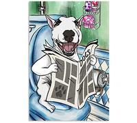 Poster Bull Terrier en métal pour homme et femme 15,2 x 20,3 cm