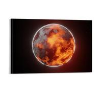 Poster Burning Mars Planet 8K - Art vintage - Décoration esthétique - Pour salon, chambre d'enfant, dortoir, café, salle de bain, convient pour chambre à coucher, salle de sport, cadre classique cool