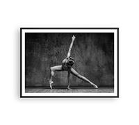 Affiche Poster 100x70cm Tableaux Image Photo Danse Figure Noir Et Blanc Wall Art