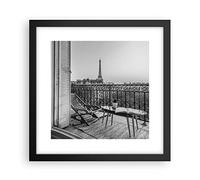 Poster Cadre Noir 30x30 cm Affiche Architecture Noir et Blanc - 4595 - P2B
