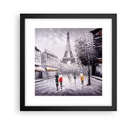 Poster Cadre Noir 30x30 cm Affiche Architecture Personnes - 2961 - P2B