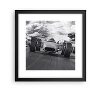 Poster Cadre Noir 30x30 cm Affiche Noir et Blanc Autos - 4127 - P2B