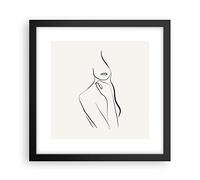Poster Cadre Noir 30x30 cm Affiche Noir et Blanc Personnes - 5045 - P2B