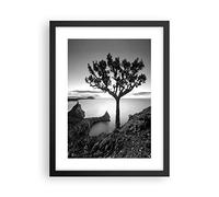 ARTTOR Affiche Decoration Murale Arbre Noir Et Blanc Vue Moderne Poster Cadre Noir 30x40cm Deco Affiches Murales Tableau Decoration Salon Chambre Cuisine Wall Art Design Decor P2BPA30x40-4297