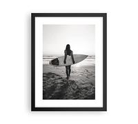 Poster Cadre Noir 30x40 cm Affiche Noir et Blanc Personnes - 5036 - P2B