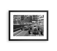 Poster Cadre Noir 40x30 cm Affiche Noir et Blanc Autos - 4843 - P2B