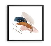 Poster Cadre Noir 40x40 cm Affiche Abstrait Art - 5100 - P2B