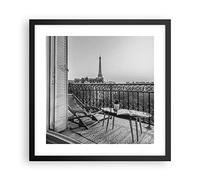Poster Cadre Noir 40x40 cm Affiche Architecture Noir et Blanc - 4595 - P2B