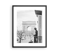 Poster Cadre Noir 40x50 cm Affiche Noir et Blanc Personnes - 5167 - P2B | Poster Mural Moderne Décoratif Art Mural Impression d'Art Salon Chambre Cuisine Tableau Décoration ARTTOR