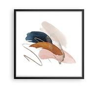 Poster Cadre Noir 50x50 cm Affiche Abstrait Art - 5100 - P2B