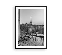 Poster Cadre Noir 50x70 cm Affiche Architecture Noir et Blanc - 4595 - P2B