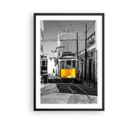 ARTTOR Deco Affiches Murales 50x70cm Affiche Decoration Murale Tram Portugal Lisbonne Cuisine Wall Art Design Moderne Poster Cadre Noir Tableau Decoration Salon Chambre Decor P2BPA50x70-4977