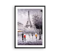 Poster Cadre Noir 50x70 cm Affiche Architecture Personnes - 2961 - P2B
