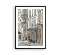 Poster Cadre Noir 50x70 cm Affiche Architecture Personnes - 4141 - P2B