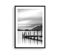 Poster Cadre Noir 50x70 cm Affiche Noir et Blanc Paysages - 4321 - P2B | Paysage Lac Noir Poster Mural Moderne Décoratif Art Mural Impression d'Art Salon Chambre Cuisine Tableau Décoration ARTTOR