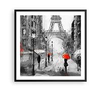 Poster Cadre Noir 60x60 cm Affiche Architecture Noir et Blanc - 3942 - P2B