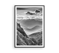 Poster Cadre Noir 70x100 cm Affiche Noir et Blanc Paysages - 4560 - P2B