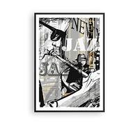 Poster Cadre Noir 70x100 cm Affiche Noir et Blanc Personnes - 3792 - P2B