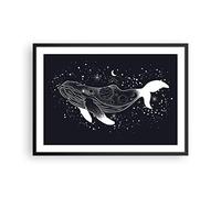 Poster Cadre Noir 70x50 cm Affiche Noir et Blanc Enfants - 4870 - P2B