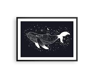 Poster Cadre Noir 70x50 cm Affiche Noir et Blanc Enfants - 4870 - P2B
