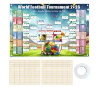 Poster Calendrier Coupe du Monde 2026, (100 x 150 cm) Calendrier 2026 Affiche de La Coupe du Monde, Poster Coupe monde 2026 Football Match Decoration (100 * 150CM)