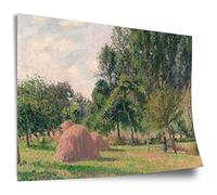 Poster Camille Pissarro: Meules de foin, Matin, Eragny, Impression d'art non encadrée, Murale - A4, A3, A2, A1, A0, XXL - Salon, Chambre, Cuisine, Décoration
