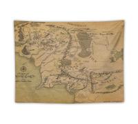 Poster Carte de la Terre du Milieu du Seigneur des Anneaux (7) Œuvres d'art Impression sur toile Décoration murale Cadeau Décoration d'intérieur 76,2 x 101,6 cm