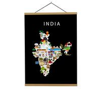 Poster Carte de l'Inde B2 50 x 70 cm | Maison Maps