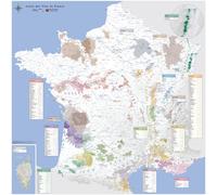 Poster - Carte des vins AOC de la France - 100 x 100 cm | Blay Foldex - PVC 3 mm