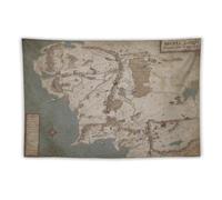 Poster carte HD en couleur de la Terre du Milieu - Le Seigneur des Anneaux - Peinture d'art cool - Impressions d'art mural à suspendre - Décoration d'intérieur - Idée cadeau - 152,4 x 228,6 cm