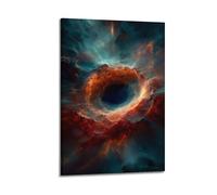 Poster céleste avec trou noir ardent dans Orion - Art mural moderne sur toile - Décoration esthétique - 20 x 30 cm - Style cadre