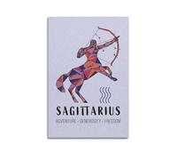 Poster céleste constellation du sagittaire - Art mural moderne sur toile - Décoration esthétique - 40 x 60 cm - Style sans cadre