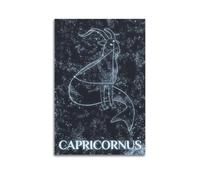 Poster céleste de la constellation du Capricorne - Art mural moderne sur toile - Décoration esthétique - 30 x 45 cm - Style sans cadre