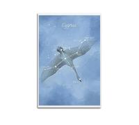 Poster céleste sur toile représentant la constellation du cygnus, décoration murale moderne, sans cadre, 60 x 90 cm