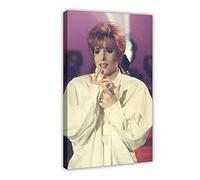 Poster chanteur Mylene Farmer 50 sur toile - Décoration murale - Pour salon, chambre à coucher - 60 x 90 cm - Cadre :