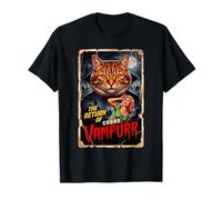 Poster Chonk Vampurr Retro Horror Feline Monster T-Shirt