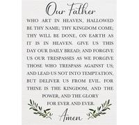 poster Christian Home Decor - The Lord's Prayer Art Print, Inspirational Scripture Wall Art for Living Room, Entryway, or Prayer Corner(Framed,12x18inch(30x45cm))