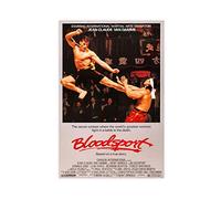 Poster classique à grande échelle de film Bloodsport sur toile - Décoration murale - Pour salon, chambre à coucher - Style sans cadre - 30 x 45 cm