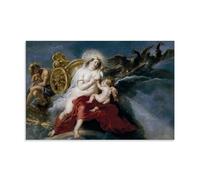 Poster classique de Peter Paul Rubens La naissance de la Voie lactée - Impression sur toile pour chambre à coucher - 60 x 90 cm