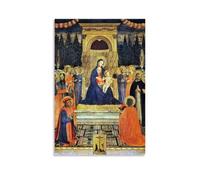 Poster classique de Retable de San Marco par Fra Angelico - Impression sur toile - Décoration murale - Œuvres d'art - Esthétique pour chambre - 20 x 30 cm