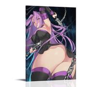 Poster classique Fate Stay Night Heroine Rider - Art vintage - Toile murale - Décoration esthétique - Pour salon, chambre d'enfant, dortoir, café, salle de bain, convient pour chambre à coucher, salle