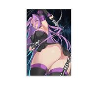 Poster classique Fate Stay Night Heroine Rider - Art vintage - Toile murale - Décoration esthétique - Pour salon, chambre d'enfant, dortoir, café, salle de bain, convient pour chambre à coucher, salle