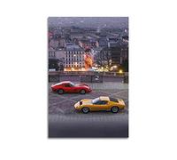Poster classique Supercar pour Lamborghini Miura et Ferrari 250 GTO - Peinture murale décorative sur toile - Impression moderne pour chambre à coucher - 30 x 45 cm
