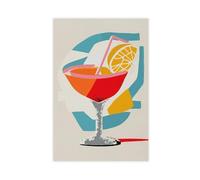 Poster cocktail d'été sur toile - Décoration murale pour salon, chambre à coucher - 40 x 60 cm