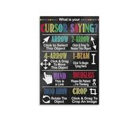 poster Coding & Computer Basics Poster, What Is Your Cursor STEM Chart, Keyboard Education Wall Art for Kids Classroom(Unframed,16x24inch(40x60cm))