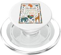 Poster coloré Afrique du Sud Doodles Elephant Girafe PopSockets PopGrip pour MagSafe